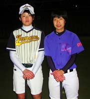 マリンガールズの西野選手と松本選手