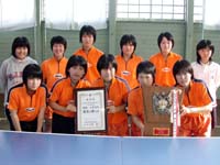 日星高卓球部女子が近畿大会へ 団体戦、シングルス、ダブルスで 【舞鶴】