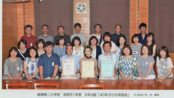昭和５１年度卒業　 倉梯第２小学校６年２組の同窓会